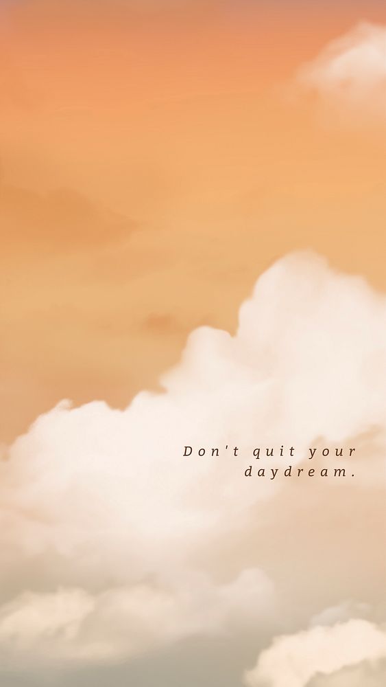 Inspiring quote on sky and cloud background