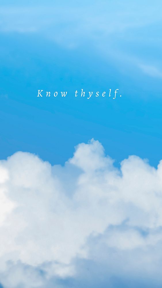 Inspiring quote on blue sky and cloud background