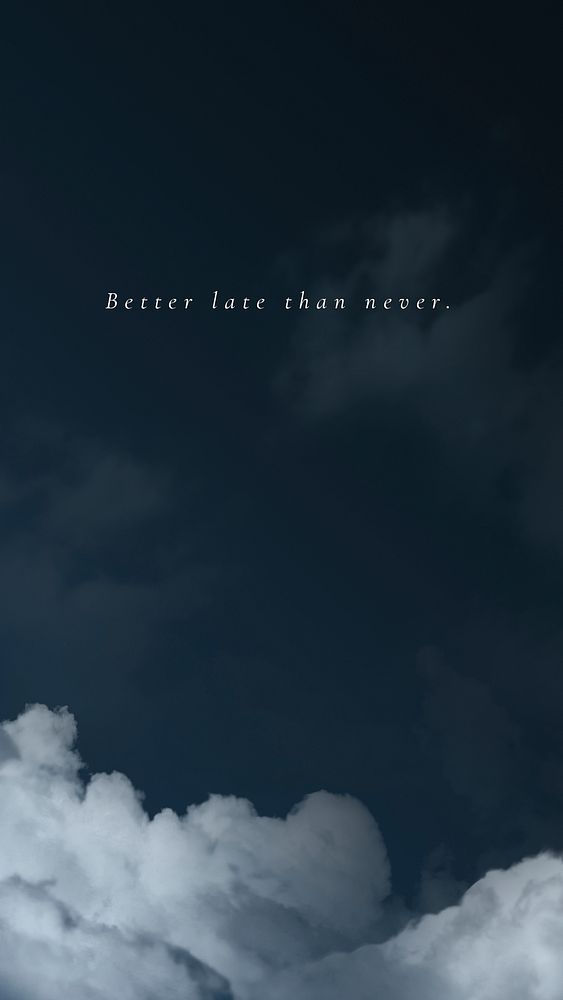 Dreamy quote on dark sky and cloud background