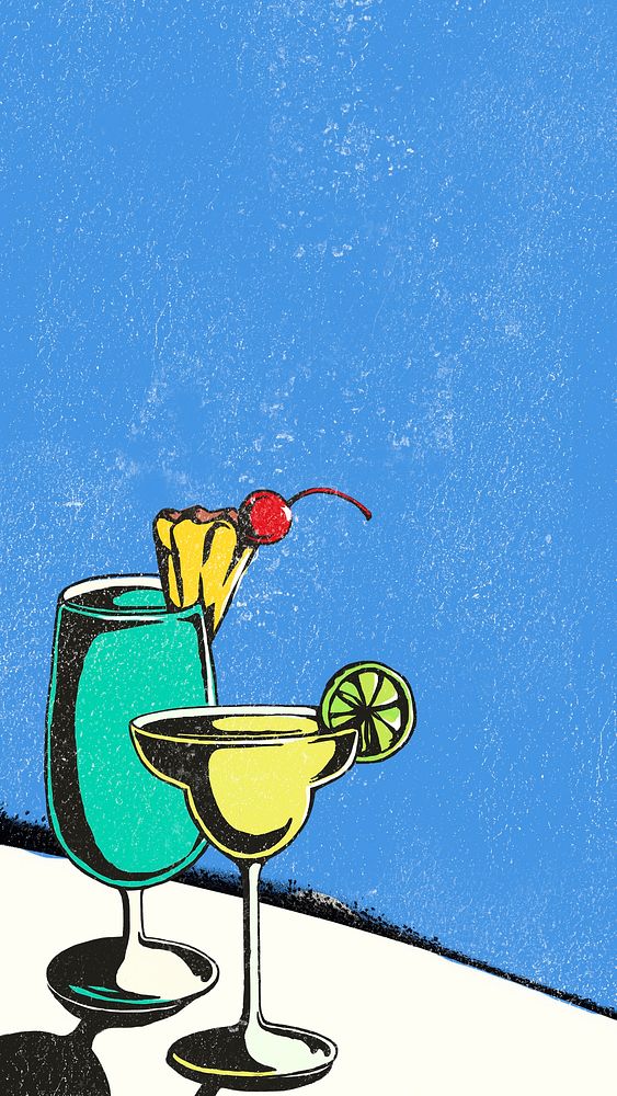 Fruit juice background in hand drawn illustration