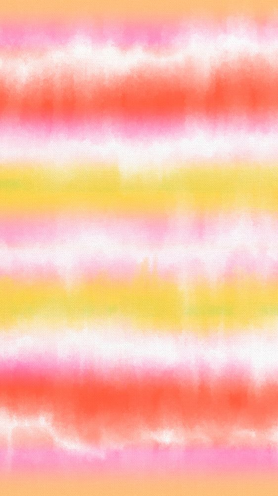 Tie dye mobile wallpaper with red and yellow stripe pattern