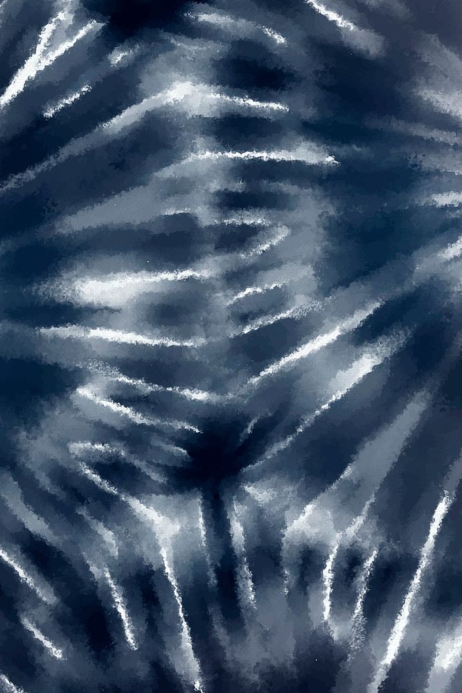 Shibori background vector with indigo blue pattern