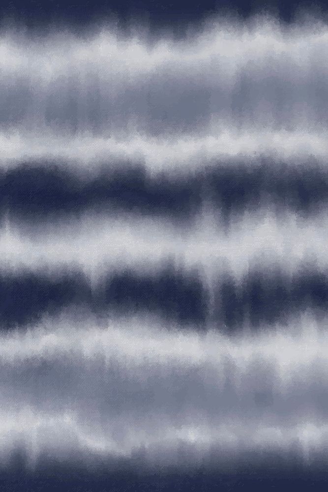 Shibori pattern background vector with indigo blue stripes