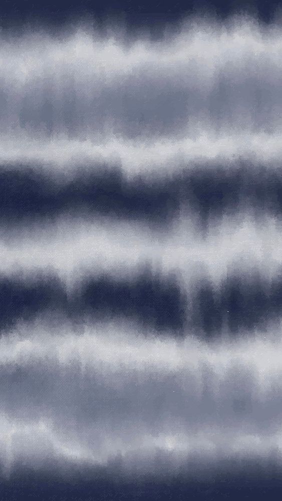 Shibori pattern mobile wallpaper vector with indigo blue stripes
