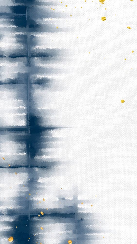 Shibori pattern mobile wallpaper vector with indigo blue border