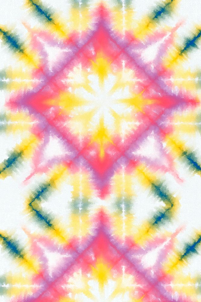 Tie dye pattern background vector with colorful watercolor paint