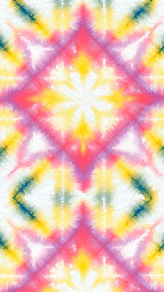 Tie dye pattern background vector with colorful watercolor paint