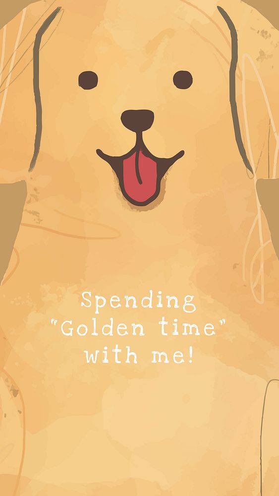 Golden retriever cute social media story, spending golden time with me