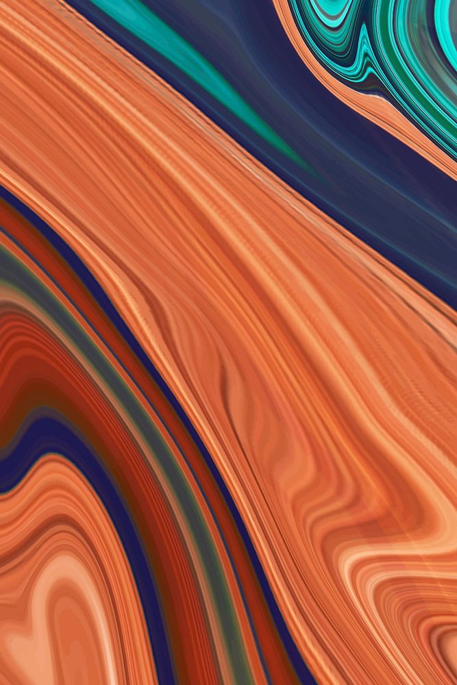 Orange fluid art background vector
