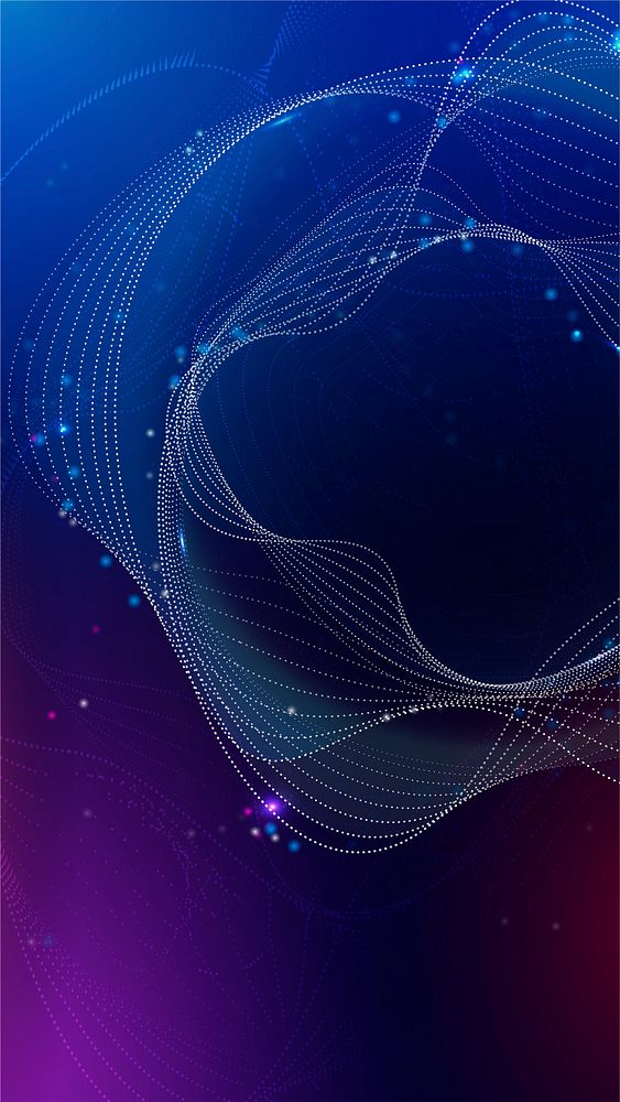 Virtual assistant circle background purple gradient disruptive technology