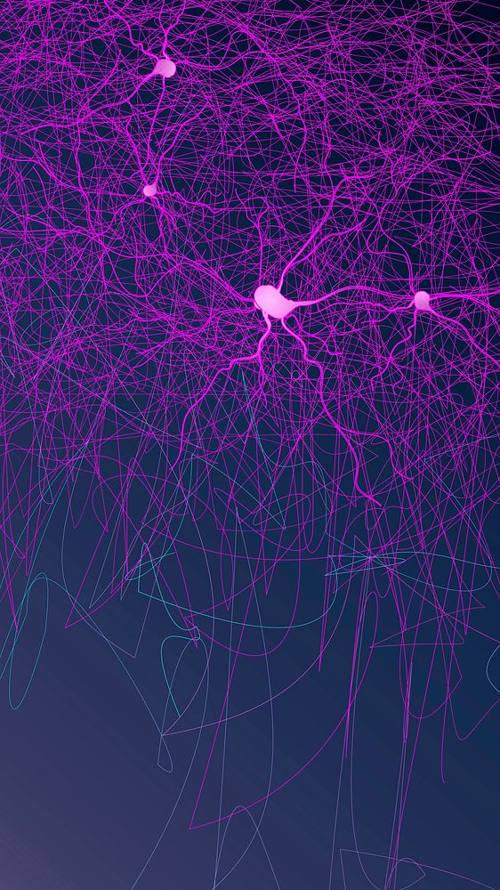 Pink nerve network banner vector digital healthcare