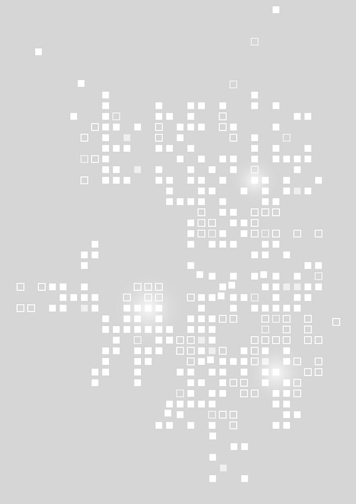 Technology background vector with white pixel pattern