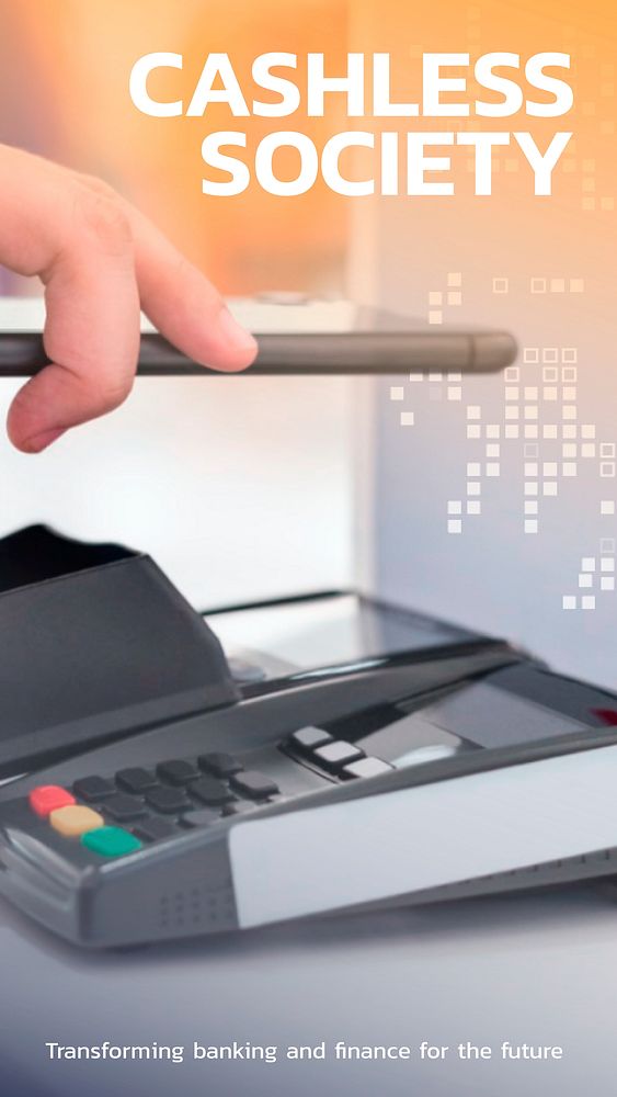 Contactless and cashless society financial technology