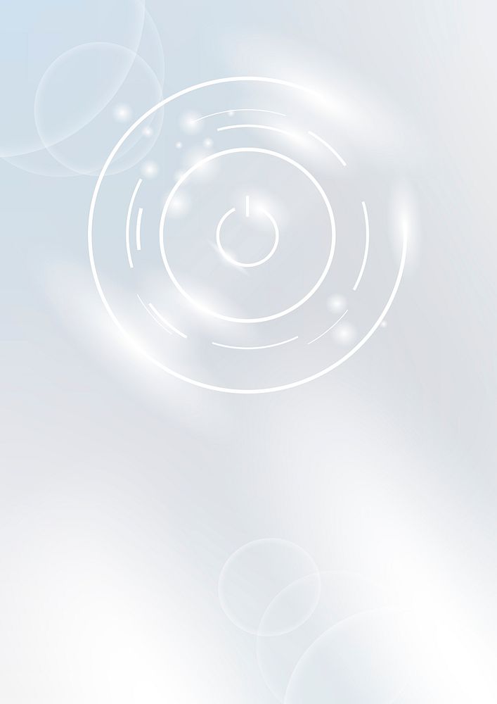 Power button technology background in white tone