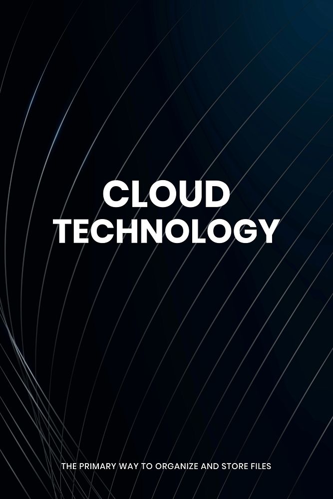 Cloud network technology template vector with digital background