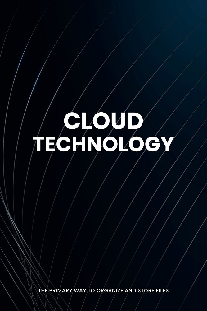 Cloud technology text on futuristic background