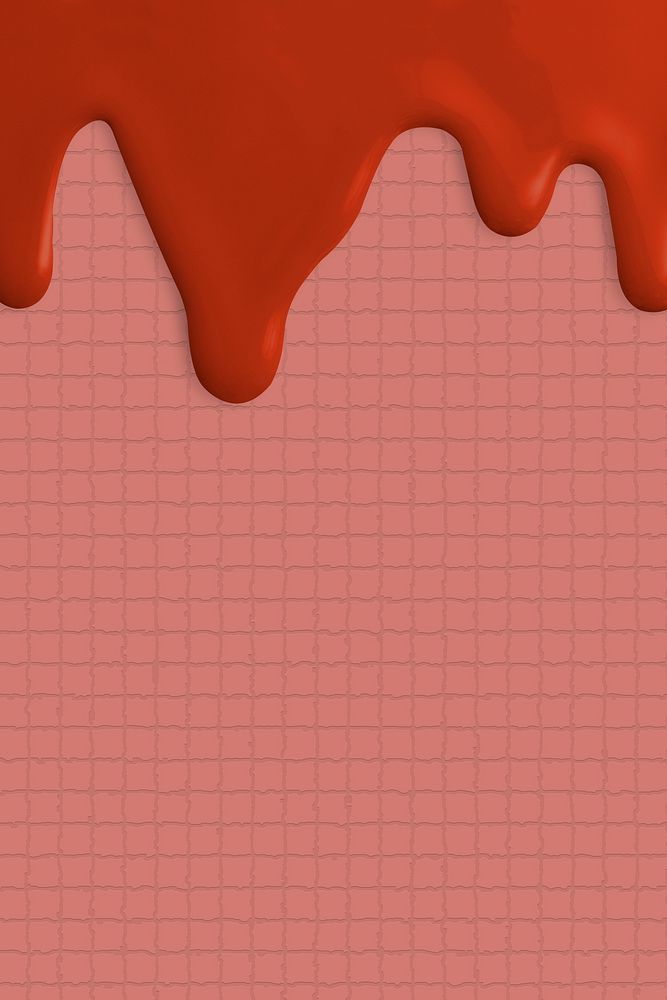 Red dripping paint border grid background in modern style