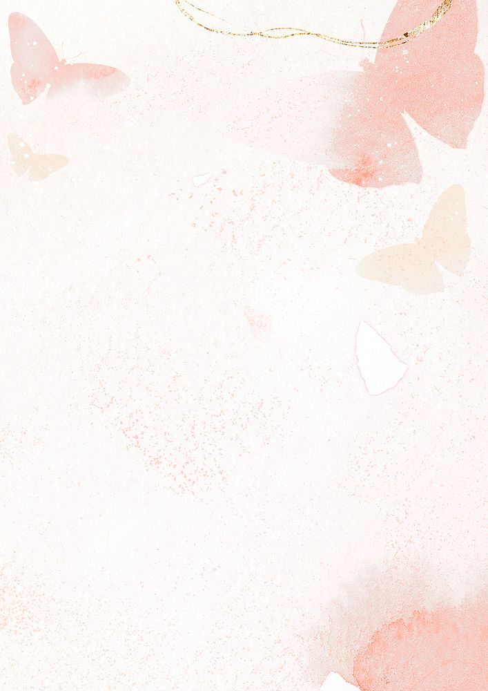 Aesthetic butterfly background, watercolor design