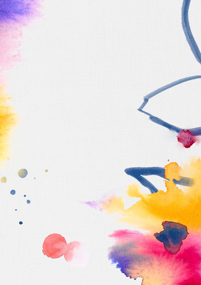 Aesthetic flower background, watercolor design