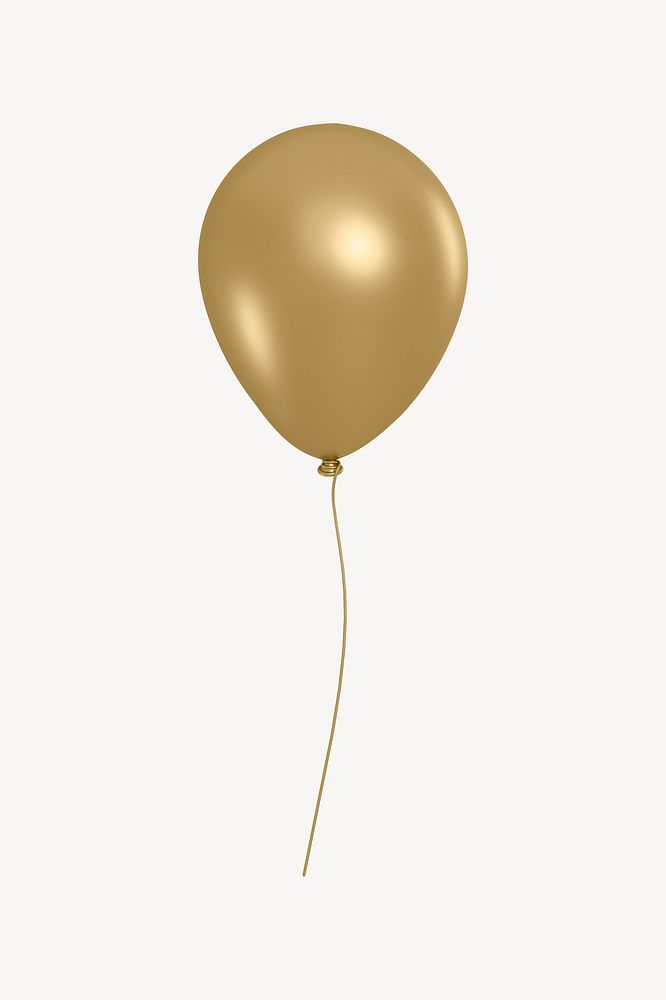 Gold balloon icon, 3D gold design