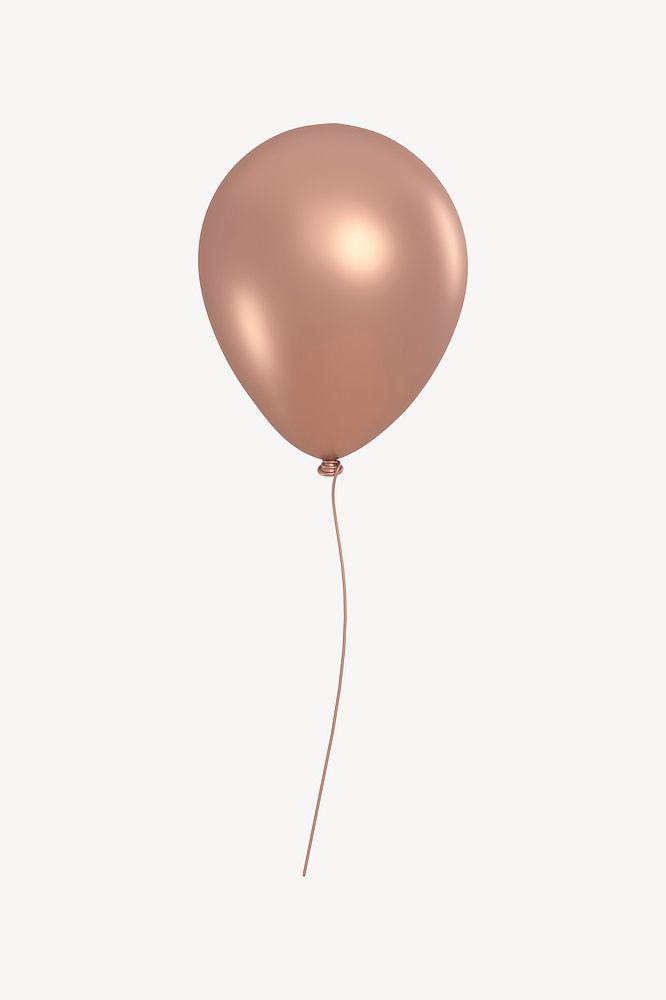Balloon icon, 3D rose gold design