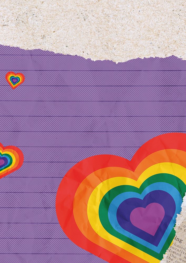Colorful background, rainbow heart design