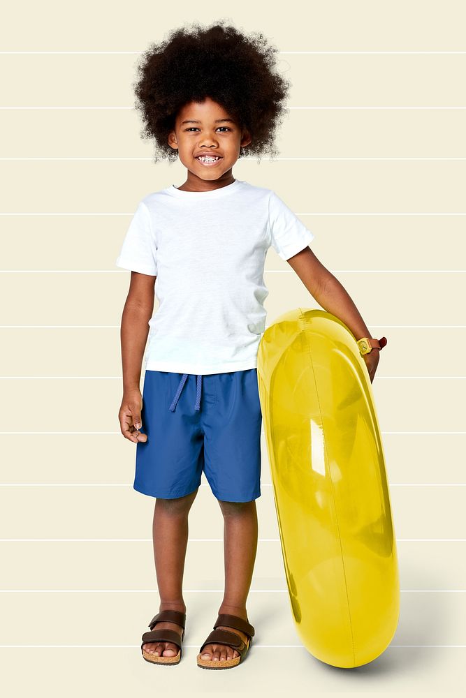 Full body black boy with inflatable tube