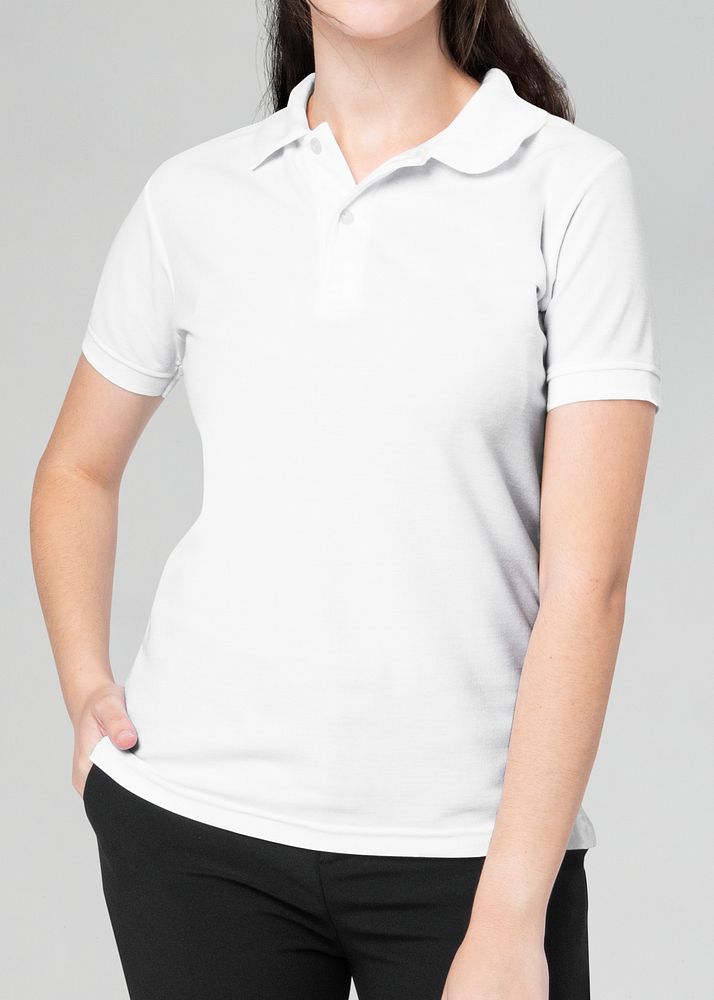 White polo shirt women&rsquo;s casual business wear