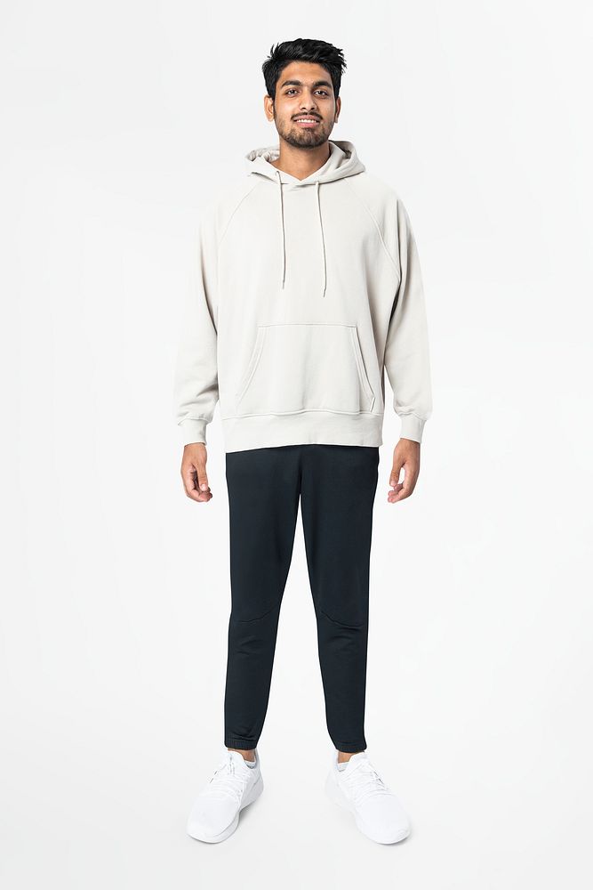 Man mockup psd with hoodie streetwear fashion full body