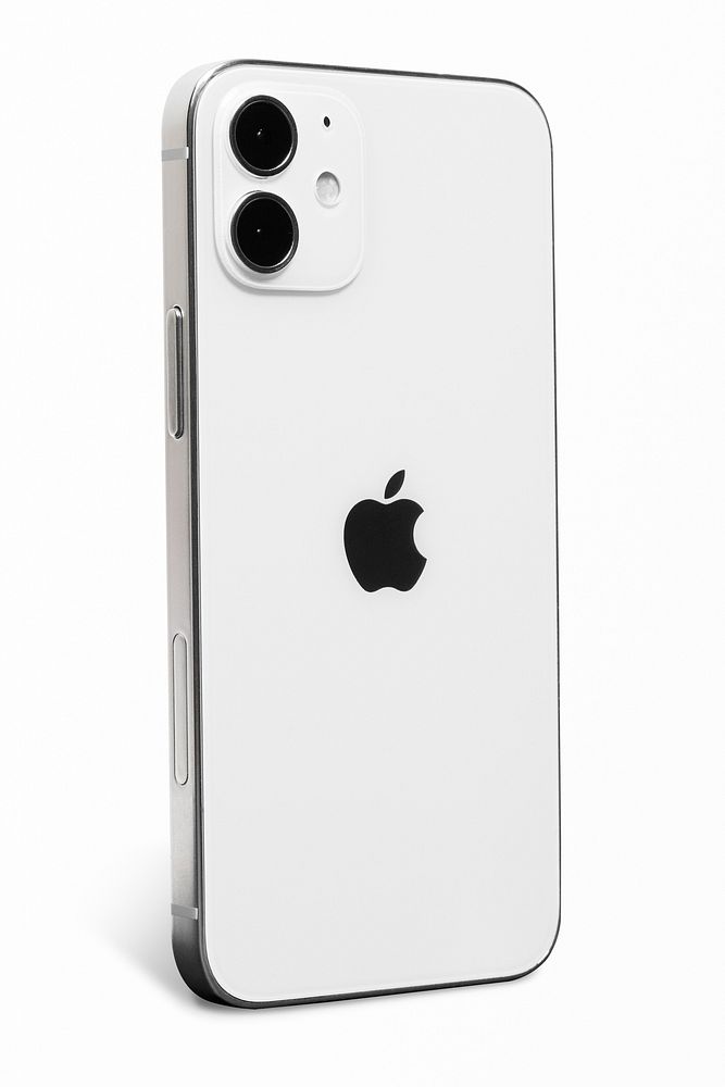 White Apple iPhone 12 Mini rear view. NOVEMBER 12, 2020 - BANGKOK, THAILAND