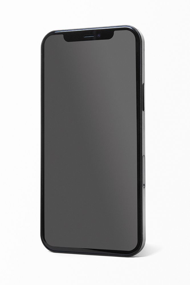 Smartphone with blank black screen innovative future technology