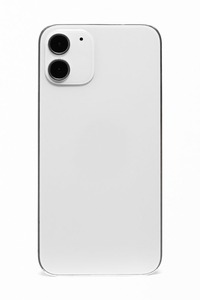 White smartphone rear view innovative future technology