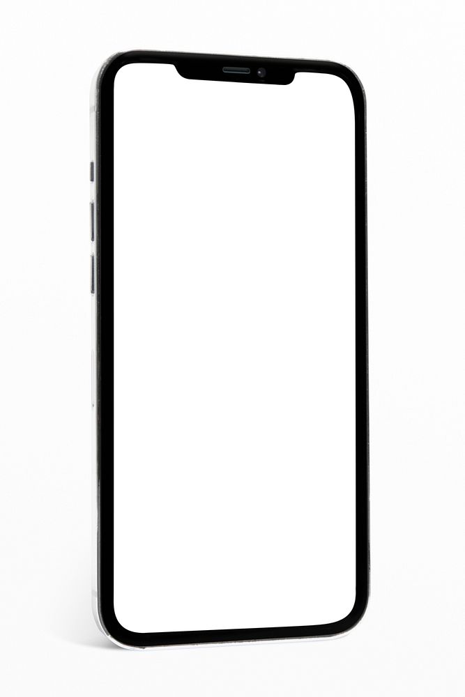 Smartphone with blank white screen innovative future technology