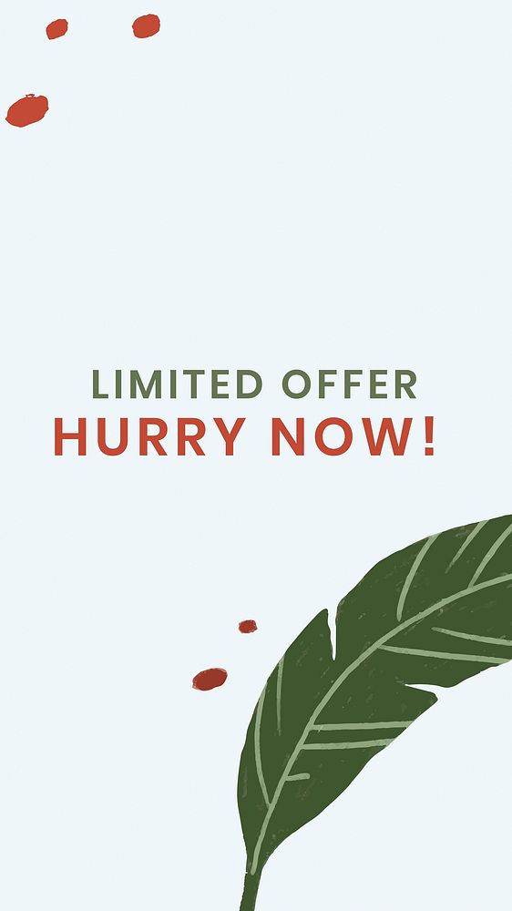 Limited offer, hurry now! sale template vector 