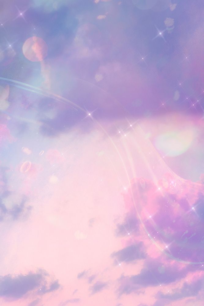 Pastel sky sparkling background with design space