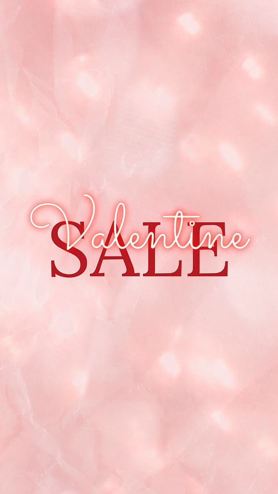 Valentine sale shop banner for social media story post