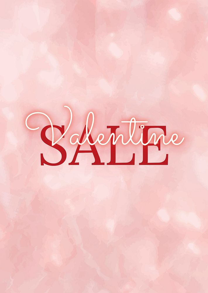 Valentine&rsquo;s sale editable poster vector template