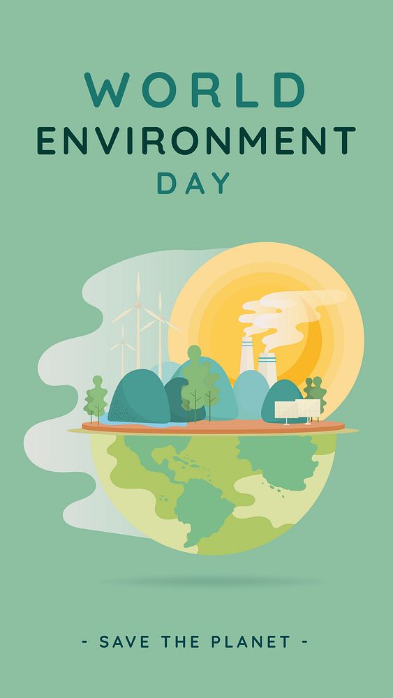 Save the earth poster for world environment day