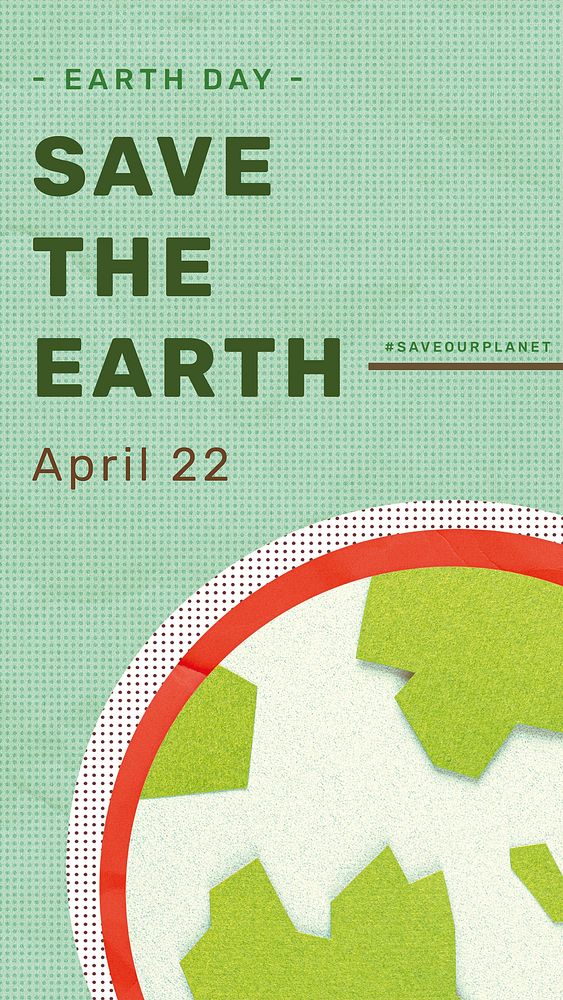 World earth day poster vector editable social media post