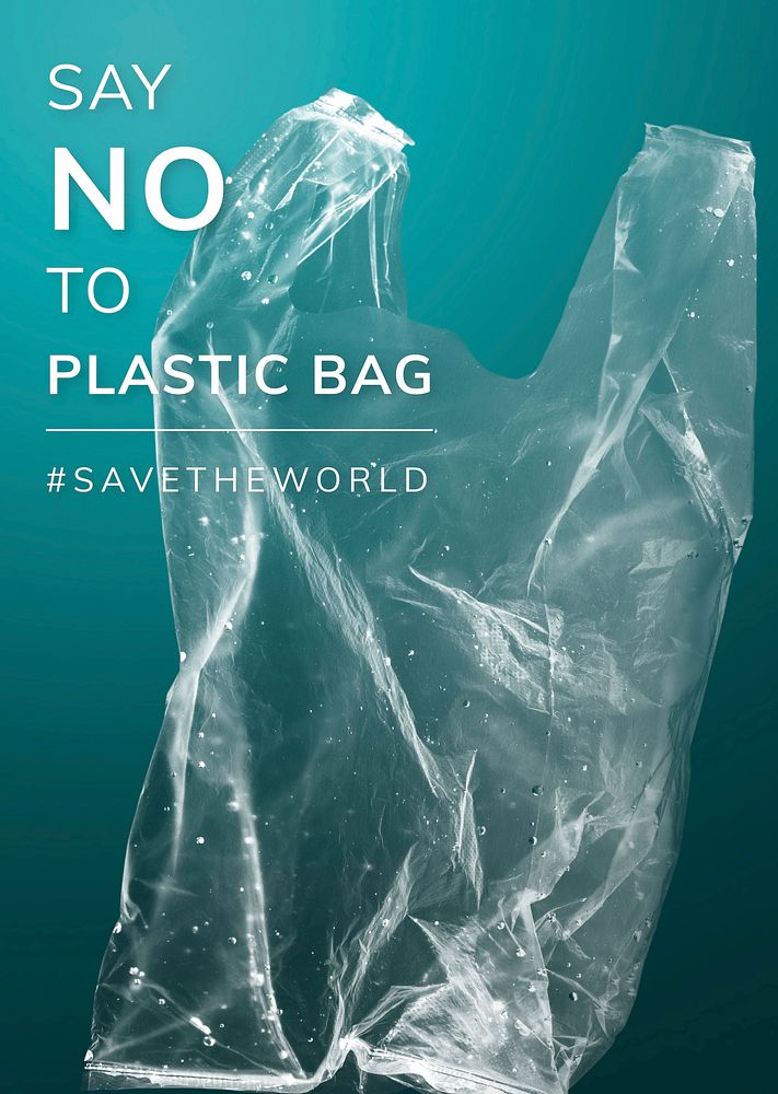 Say no to plastic poster and save the ocean