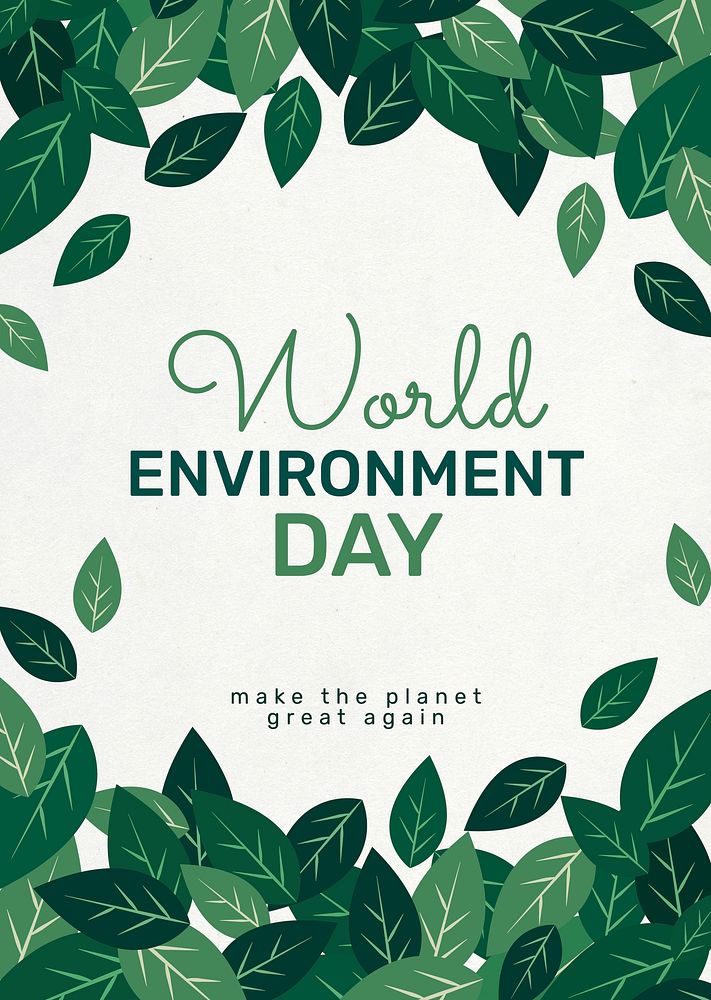 World environment day with save the earth poster