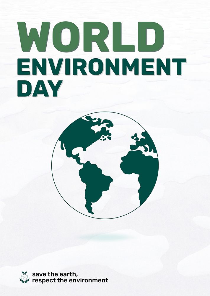 World environment day with save the earth poster
