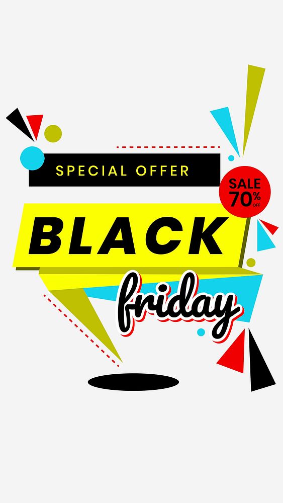 Vector Black Friday colorful promotional banner template