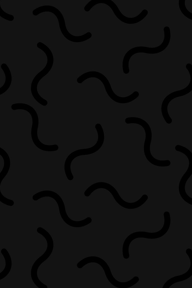 Black doodle pattern background psd