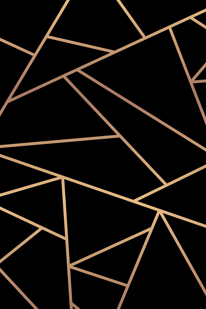 Metallic geometric triangle pattern psd black background