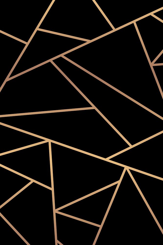 Metallic triangle pattern vector black background