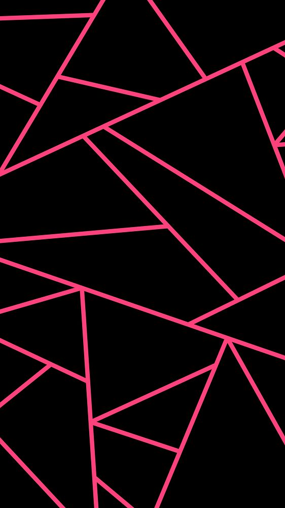 Geometric triangle pattern psd black pink background