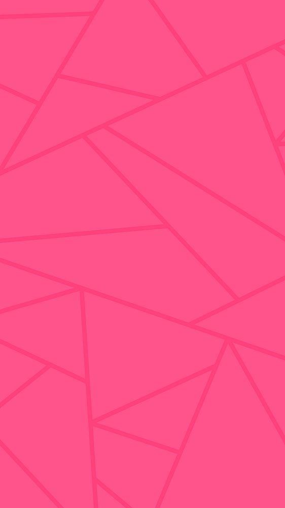 Geometric triangle pattern vector hot pink background
