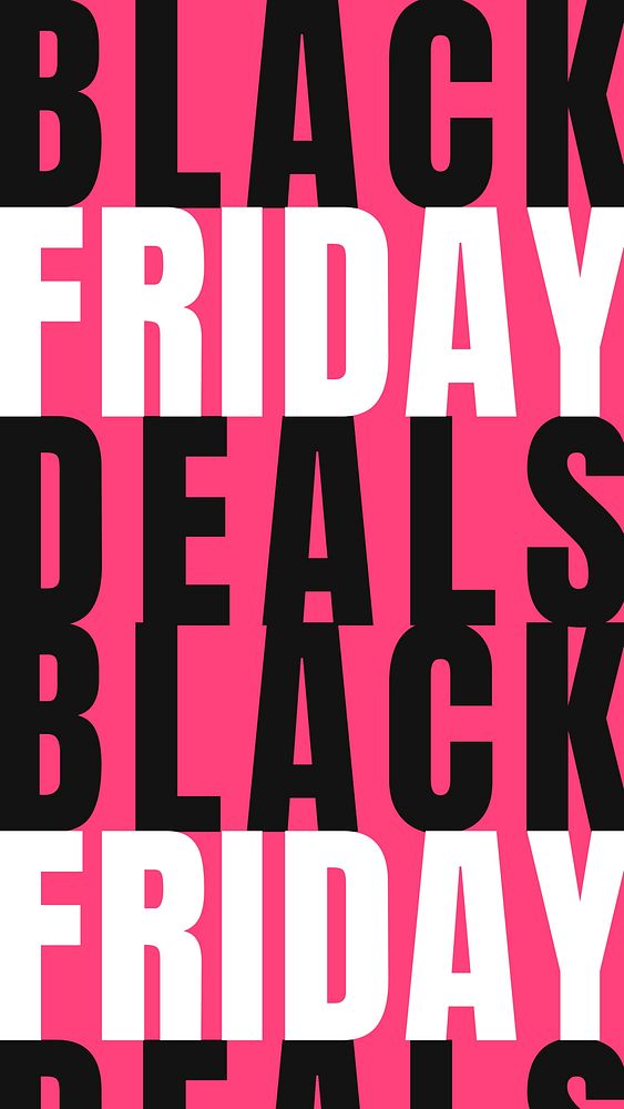 Black Friday vector deals pink social advertising banner template