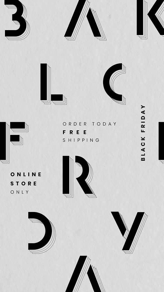 Black Friday vector minimal sale announcement textured banner template